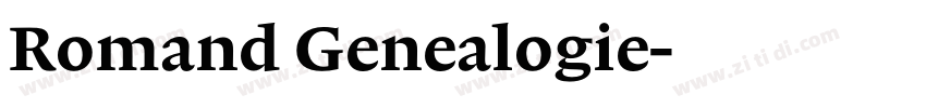 Romand Genealogie字体转换 Romand Genealogie字体转换